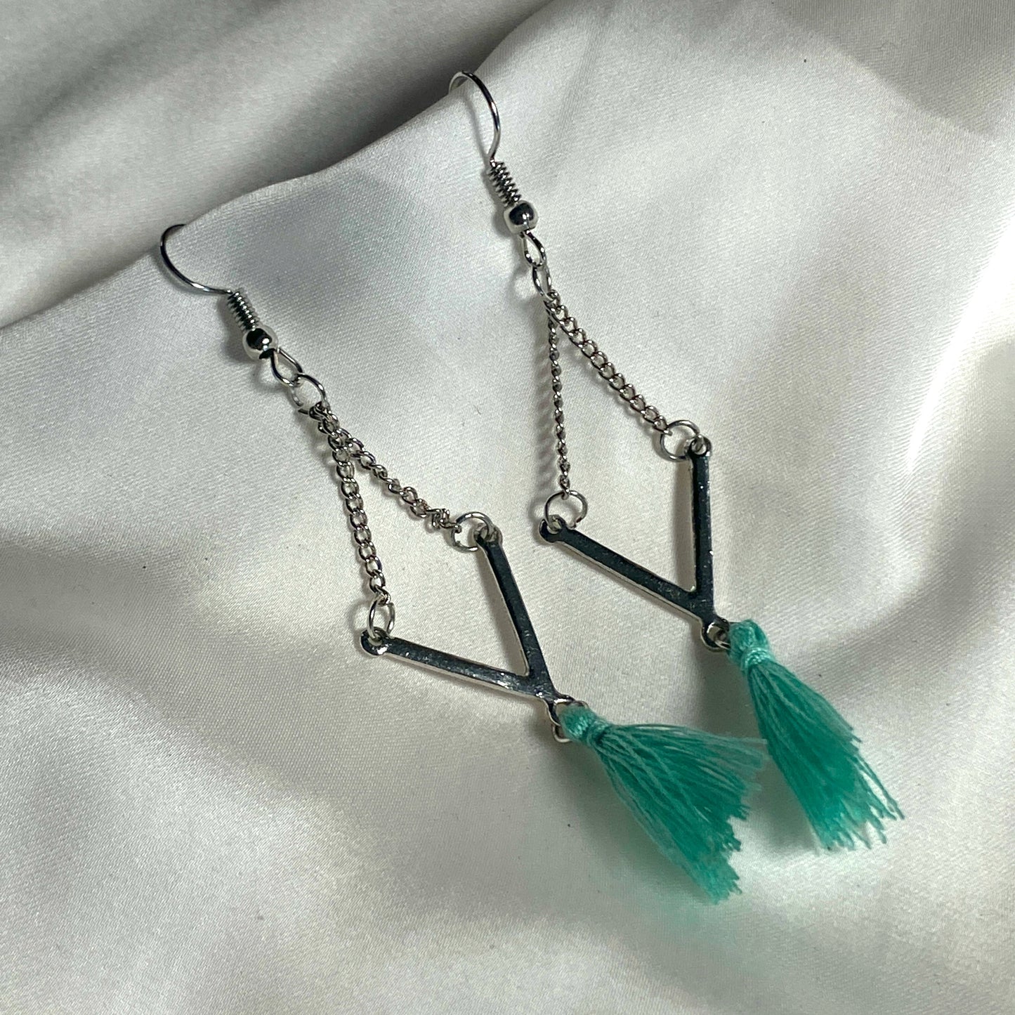 Boucles d’Oreilles Pompon Bleu